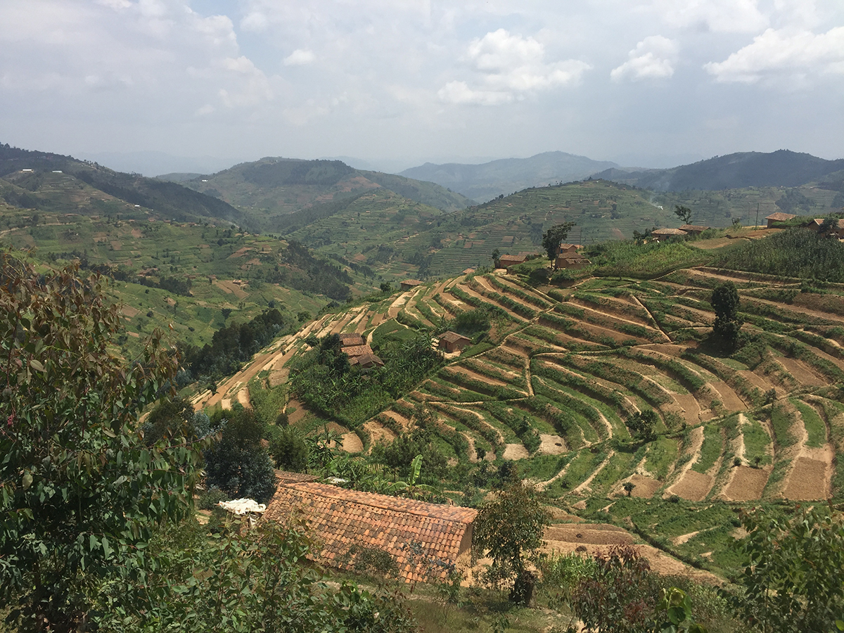 ルワンダ北方の田舎の風景