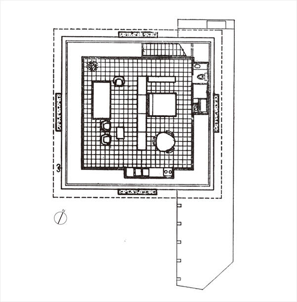 図11：菊竹清訓 「スカイハウス」（『新建築』1205別冊） 2階平面図