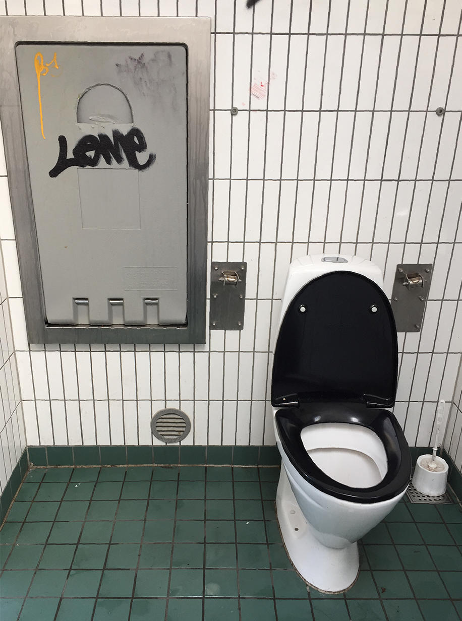 2016年に設置された無人トイレの内観