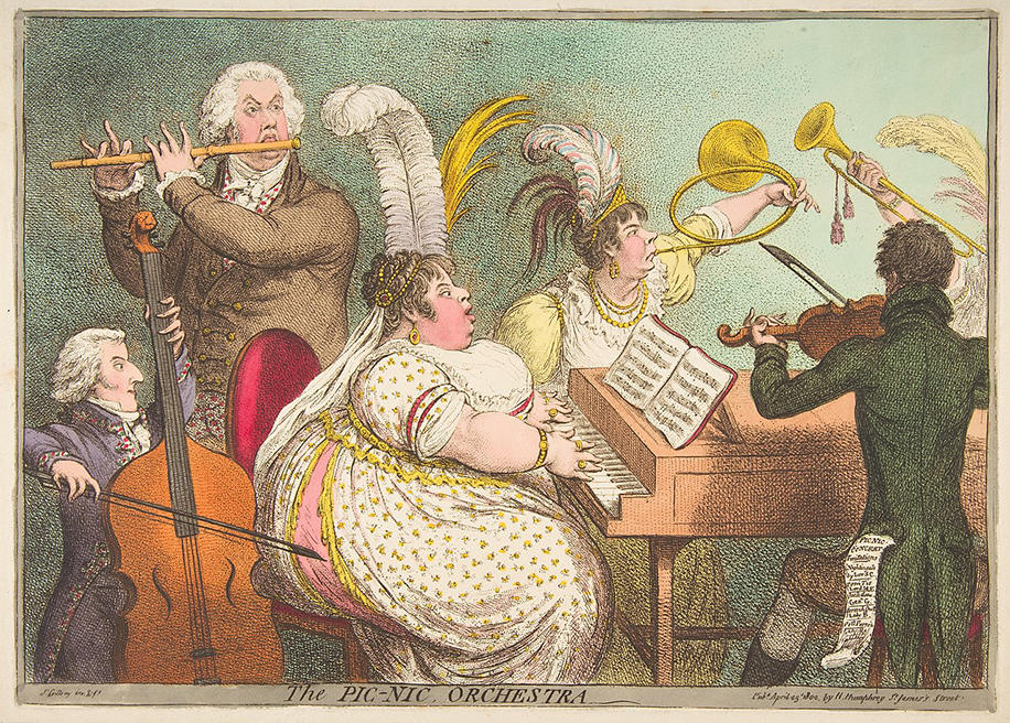 James Gillray "The Pic-Nic Orchestra"（1802）