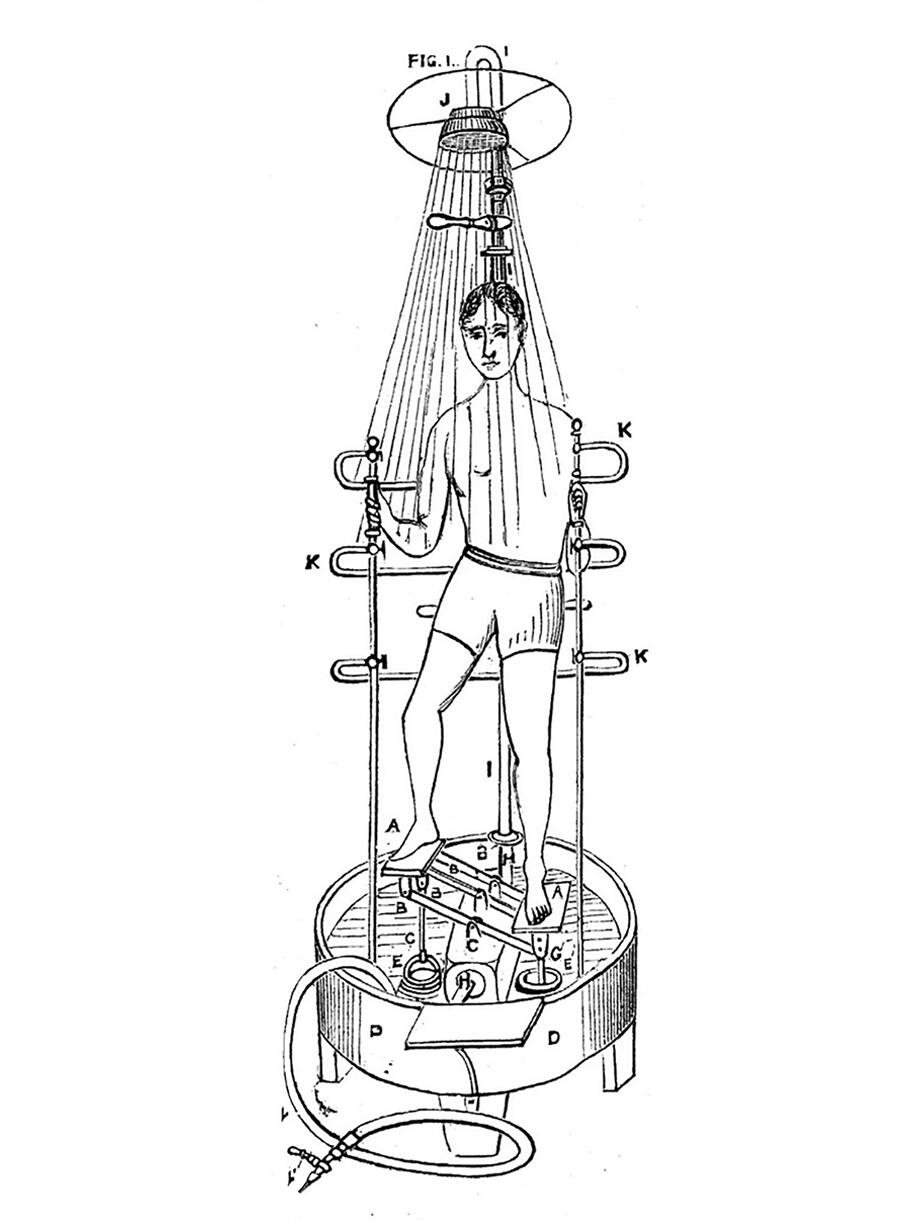 図10　ボゼリアンのシャワー風呂（イギリス、1878）