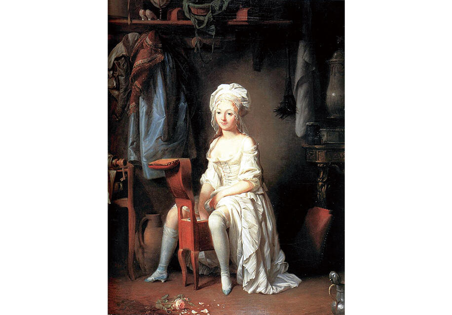 図9：19世紀ヨーロッパのビデを描いた絵画（「La Toilette intime ou la Rose effeuillée」、Louis-Léopold Boilly）
スイス国立博物館公式HPより転載
