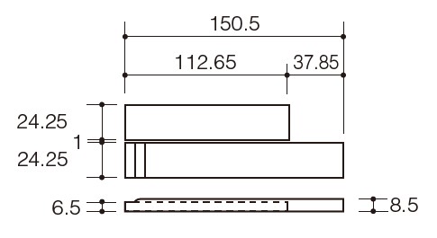 ECP-2515NB タイル形状図（詳細）
